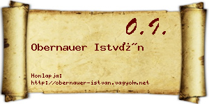 Obernauer István névjegykártya